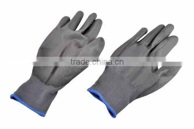 Grey PU gloves