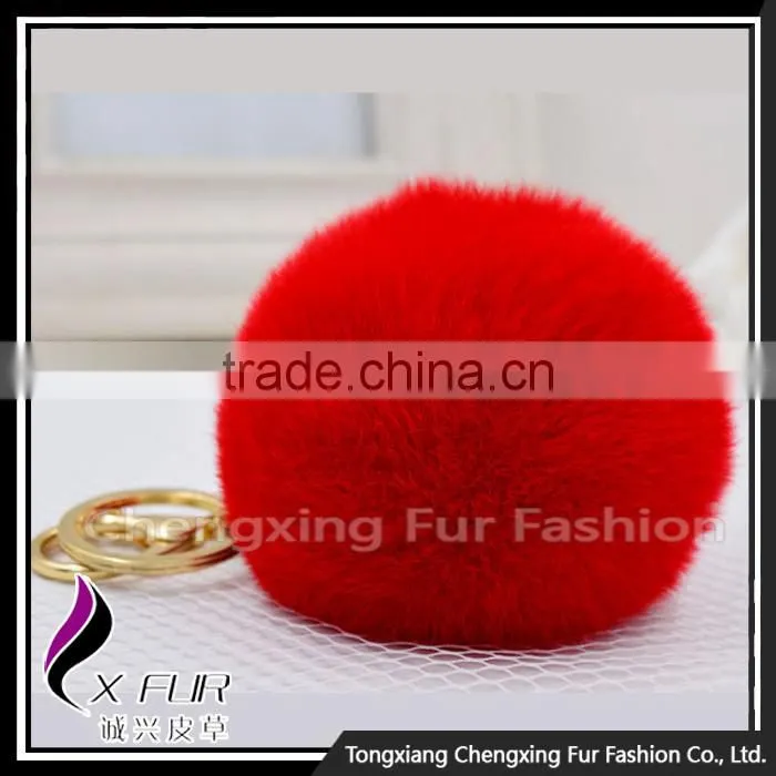 CX-R-09 Genuine Rex Rabbit Fur Promotion Keychain