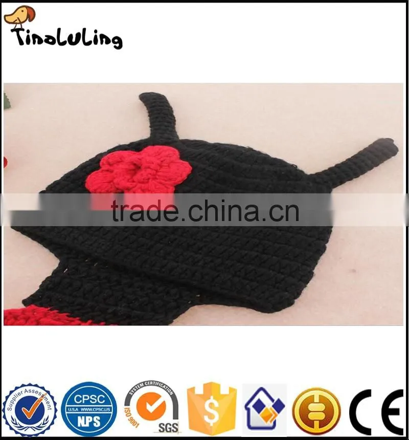 NPT25 Tinaluling newborn baby ladybug fancy baby hat Woolen baby photography props
