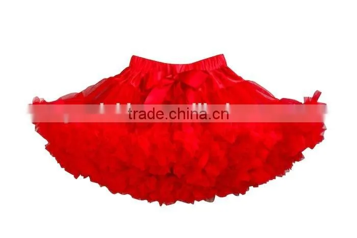 Wholesale girls PettiSkirts elastic waistband skirts Girls chiffon skirts Red polka dot skirt Boutique Fluffy Pettiskirt