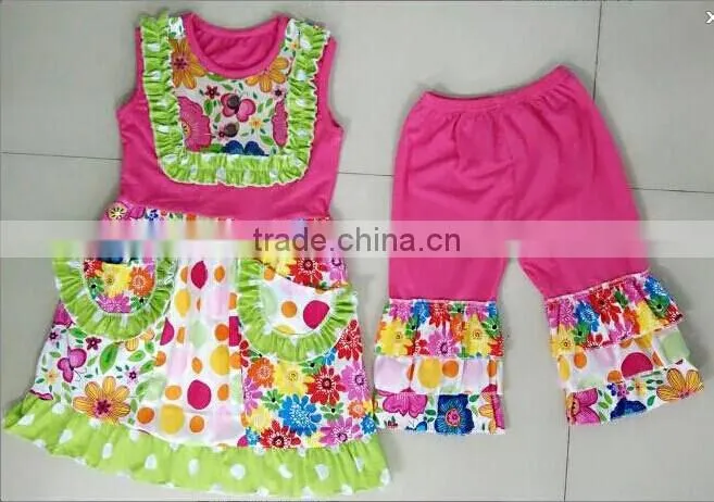 2016 easter outfits girls polka dots color eggs straps dress set cute easter clothing toddler girl outfits hot sale spring sets