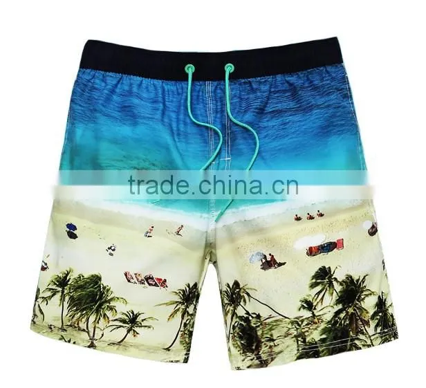 2017 custom mens 100% polyester swim shorts sublimated mens no brand shorts wholesale