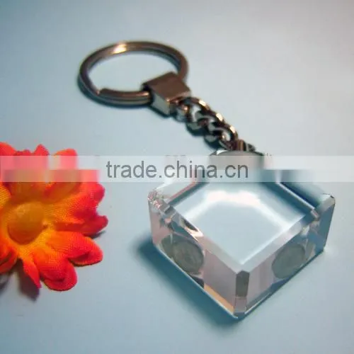 Luxury 3D Personalized Engraving Crystal Keychain