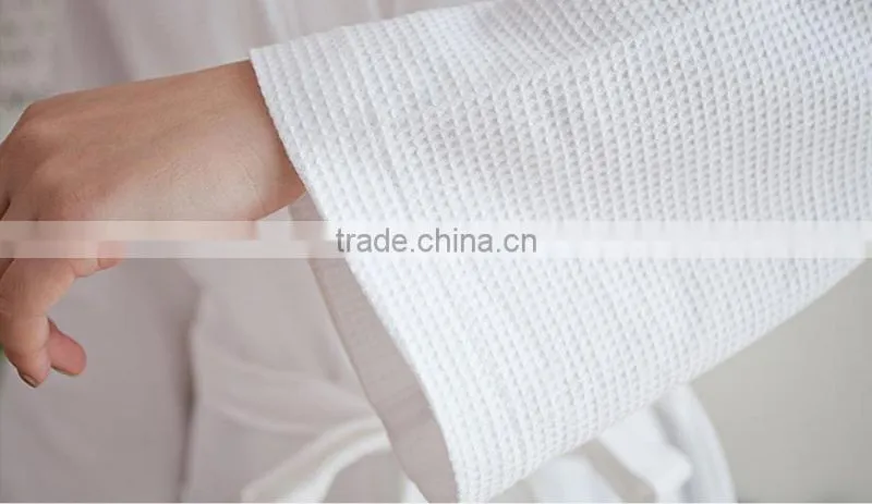 Weave Cotton Unisex Waffle BathRobes For Hotel