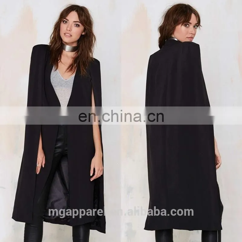 latest fashion jacket black long jacket women blazers and jackers