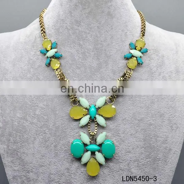 Fashion colored glazed inspired peacock pendant necklace