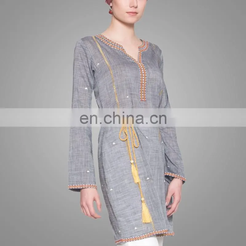 2016Fashion Muslim Tunic Turkoman Inspired Embroidered Shift Dress Abaya Pakistani Embroidered Dresses