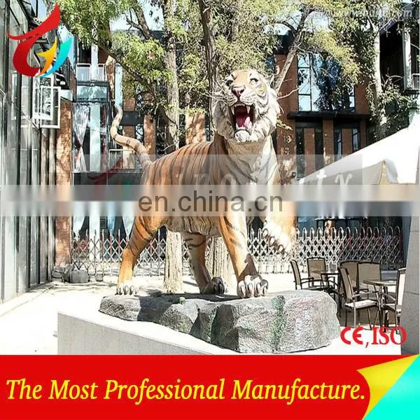 Attractive Outdoor Decoration Playground Fiberglass Tiger Statues