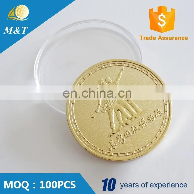 Cheap promotional coins custom gold souvenir coin