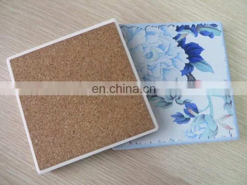 Hot sale cheap custom high-quality white water absorbent ceramic coaster