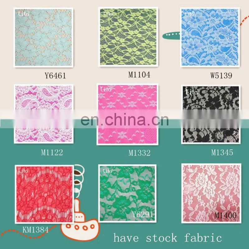 100%polyester material 58/60"width lace fabric
