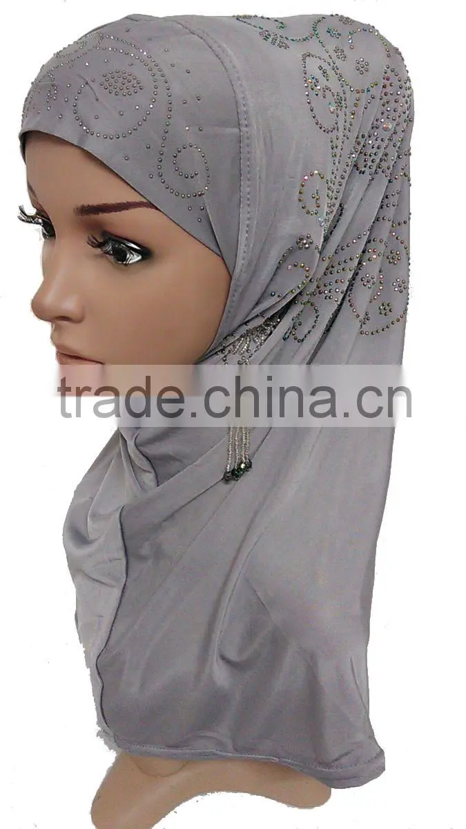 2016 New Fashion islamic hejab Beaded big HIJAB