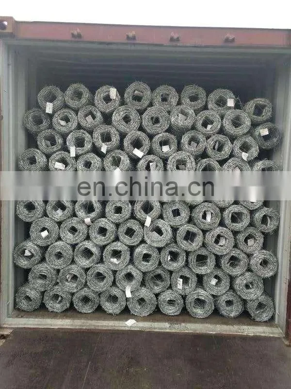 Barbed wire galvanized/pvc coated barbed roll with handle or wooden spool barbedwire fence Double Twisted Galvanized Barbed