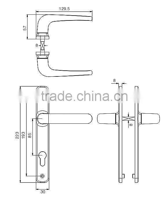 hot sale zinc door handle M007
