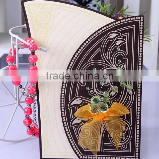 Latest Hot Sale Unique Wooden Engagement Invitation Card For Wedding