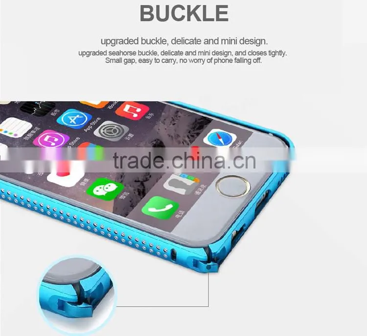 Hot sale Bulk Shine Diamond Aluminum Case for iPhone 6 Bumper Case