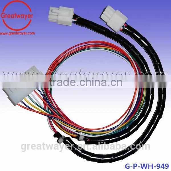 18awg cable 12 way molex pitch 4.2mm black spring protect assembly wire harness