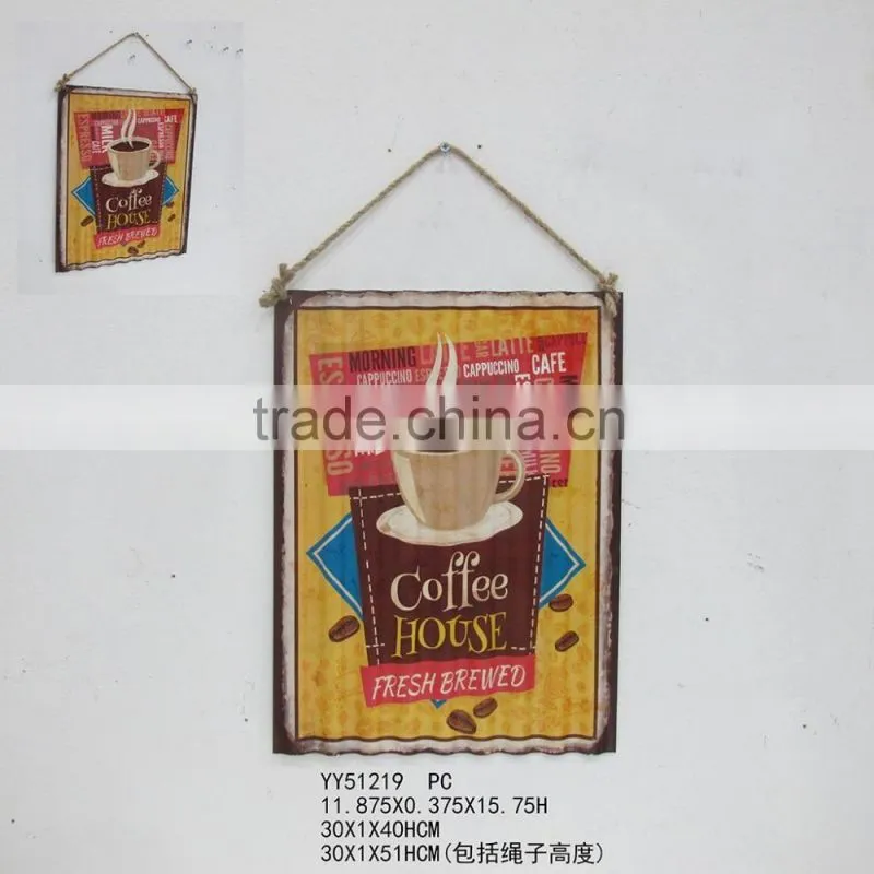 Factory vintage wave shape custom metal sign, metal wave tin plaque, factory advising plaque