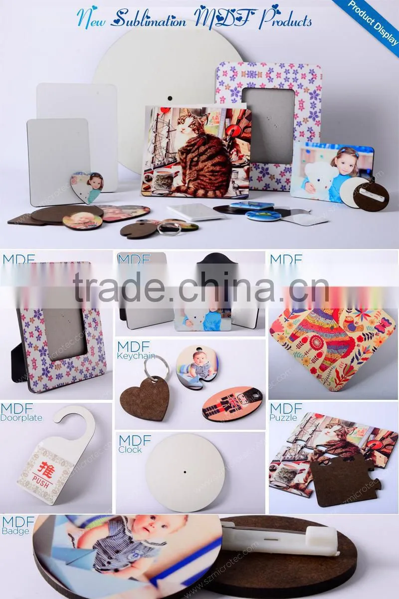 Blank Sublimation MDF Board made in China for photo frame