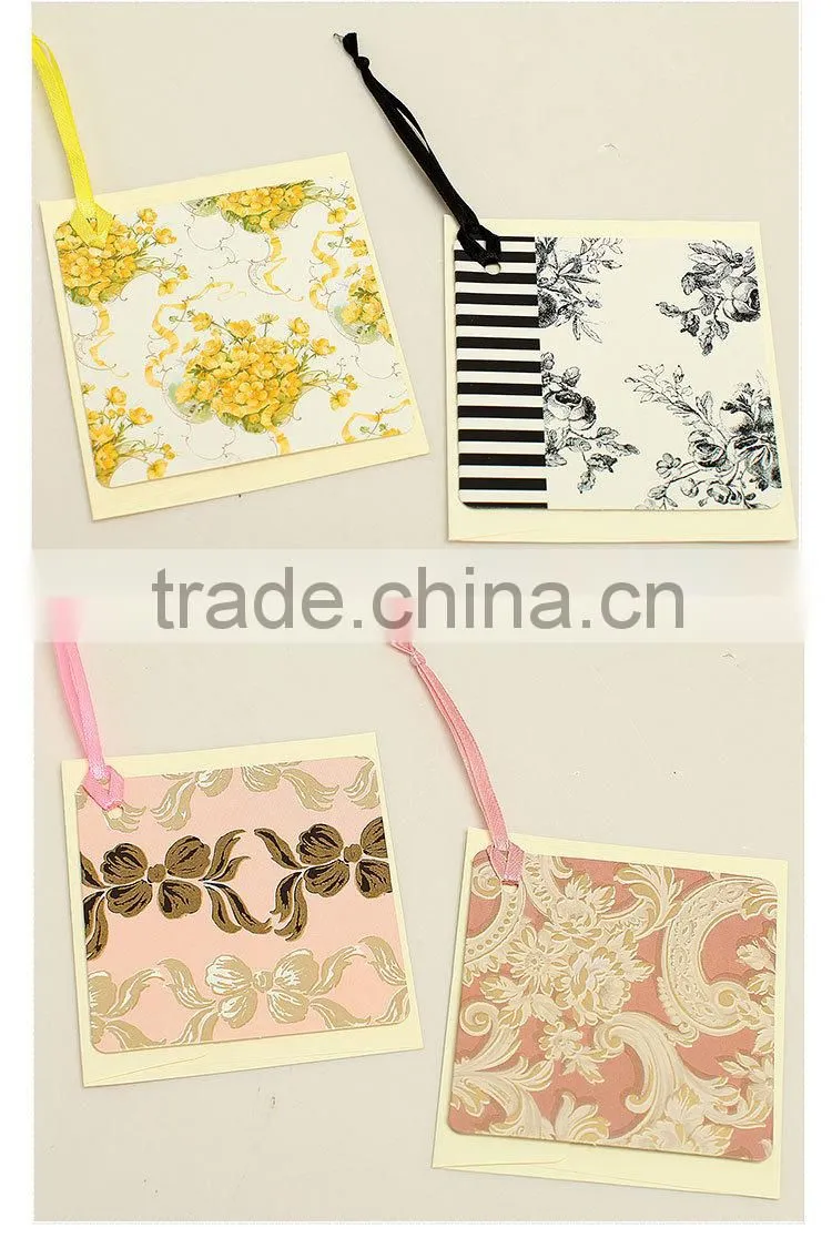 small ribbon hang tag/ small greeting cards