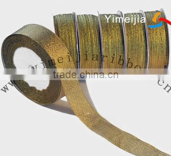 different width shiny ribbons