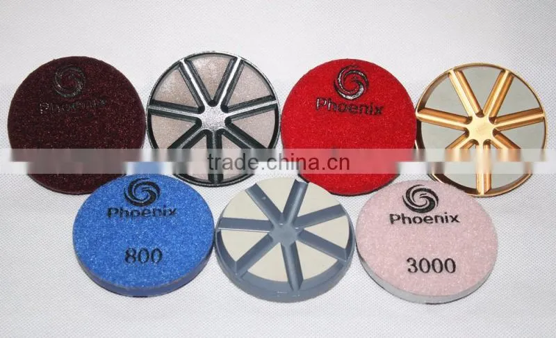 planetary concrete floor grinder with concrete polishing pad