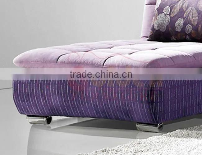 Fabric Sofa Modern Living Room Design Purple Furniture