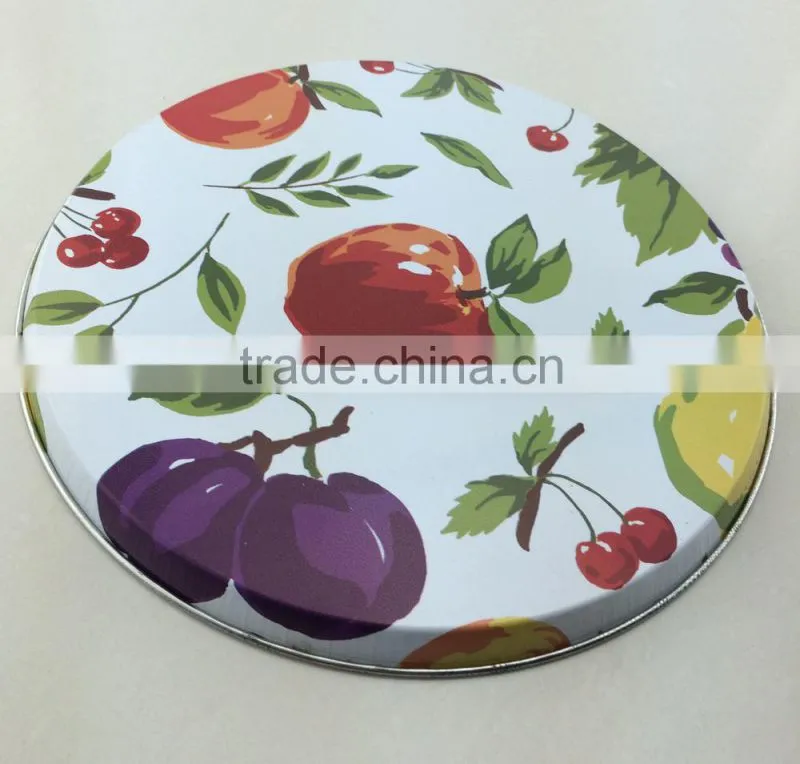 Chinese factory directly round tin tray/metal tin tray for serving/metal tray