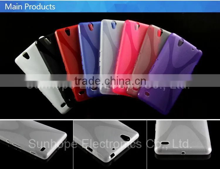 X line design tpu cell phone cover for Xperia C4 E5333