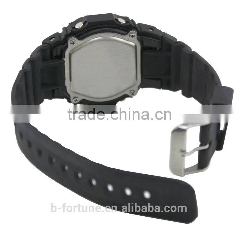 FT1185_RD Red Color Dial LCD display Plastic Rubber watch for kids