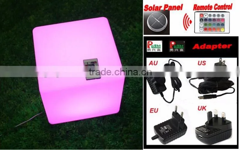 12"Solar LED light decotative cube with remote control YXF-3030S