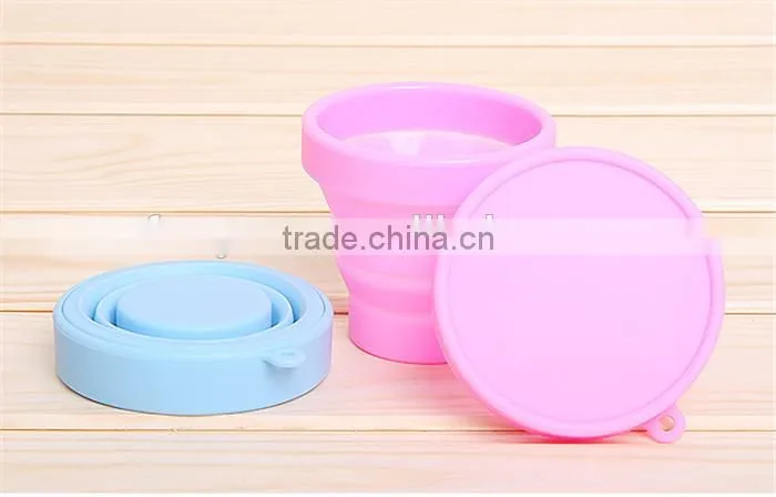 2016 Popular Eco-friendly Silicone Collapsible Travel Cup