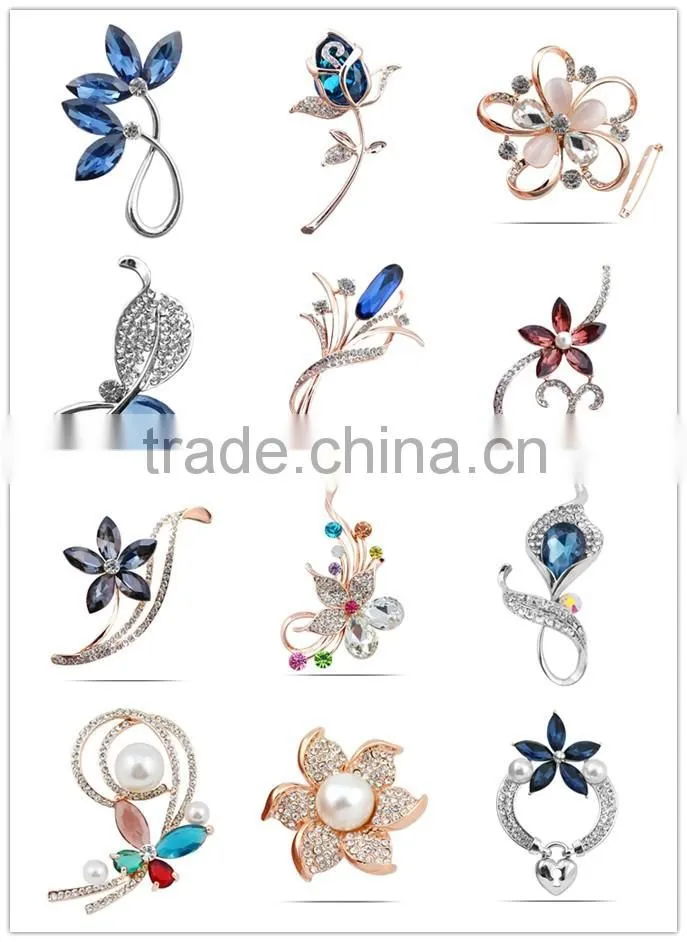 2016 Popular Clothing Alloy Plating Dumb Gold Leaf Flower Brooch Tulip For Men And Women Are Optional