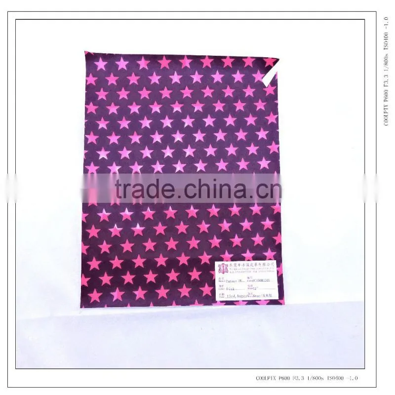 2015 new products in China printing patent pu leather