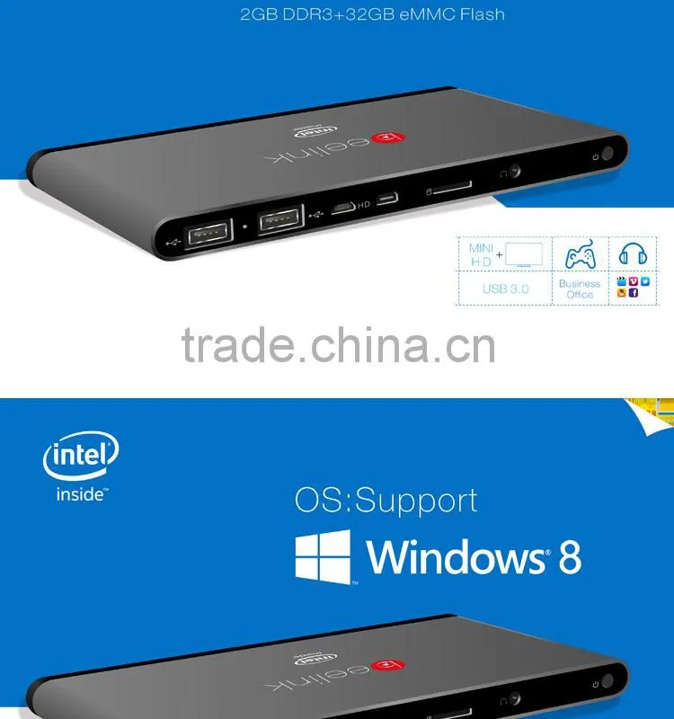 Slim design BT 4.0 desktop mini computer, low cost mini computer, Beelink Windows 8 micro pc