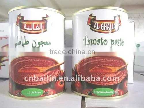tinned tomato paste 850g organic pasta,canned food for ghana
