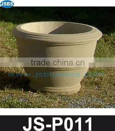 Golden marble planter with man head
