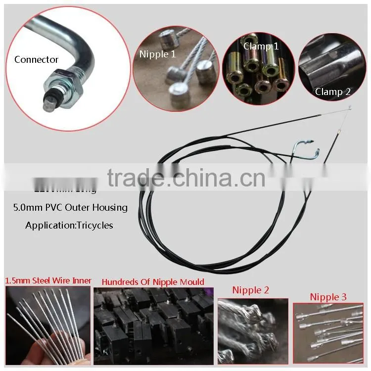 Direct Sale Black PVC Jacket 95mm Working Stroke Motor Tricycles Choke Cable