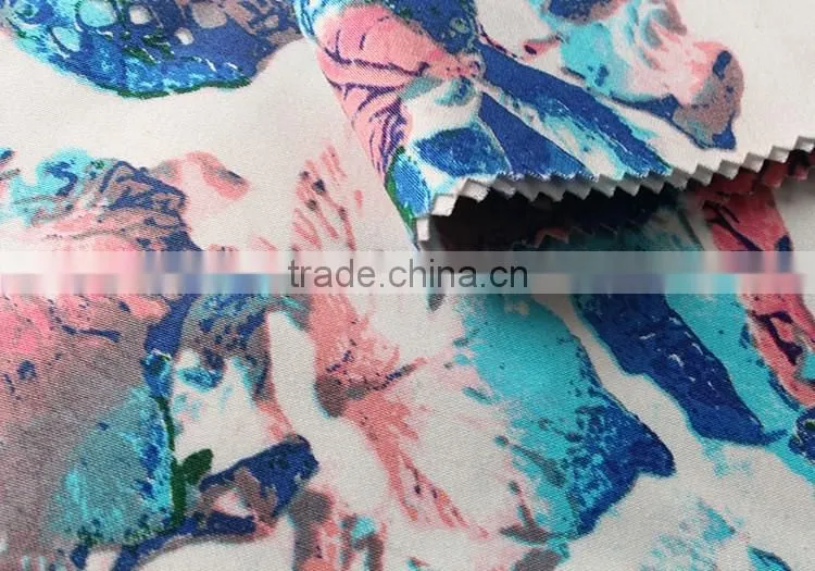 95%C 5%SP textile factory wholesale spandex cotton printed digital fabric