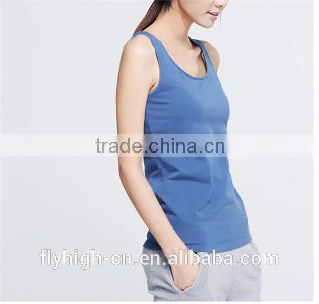 white color logo customized women tank top