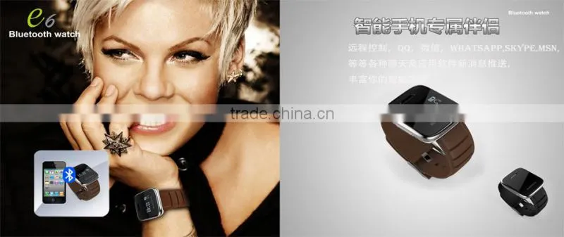2015 Hot selling leather strap cheap smart watch and phone