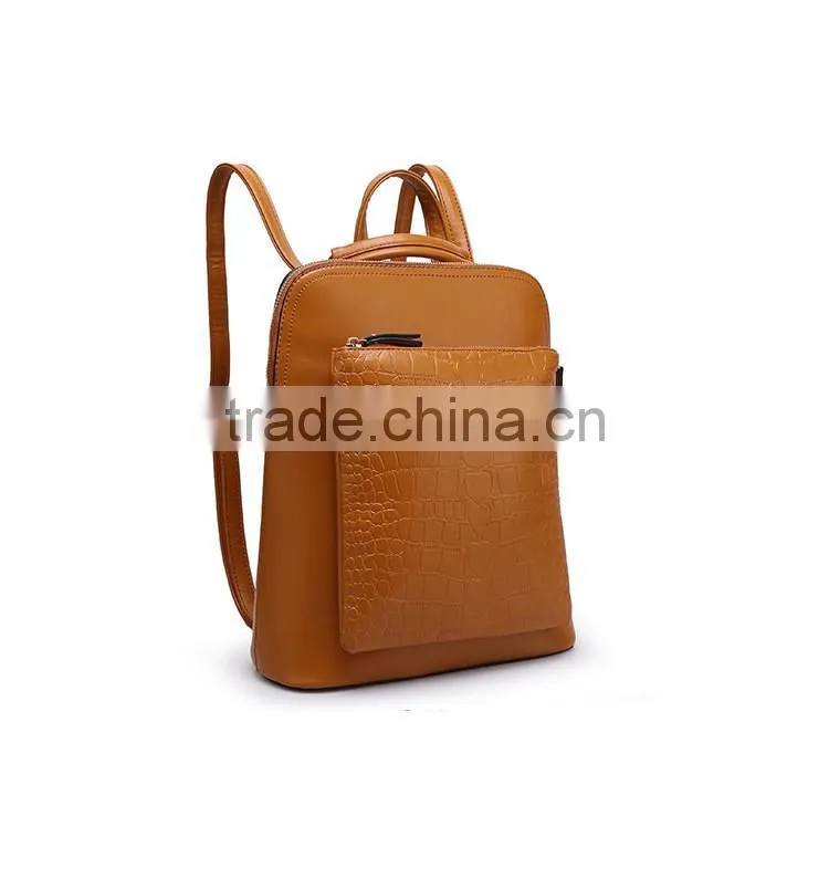china 2016 backpack brand names women leather backpack