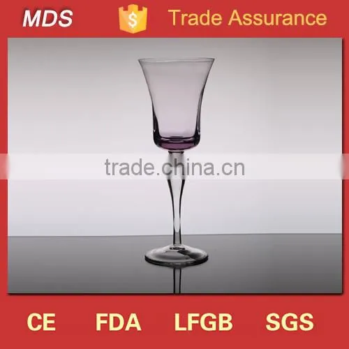 Glassware supply purple inflatable wine glass with clear stem