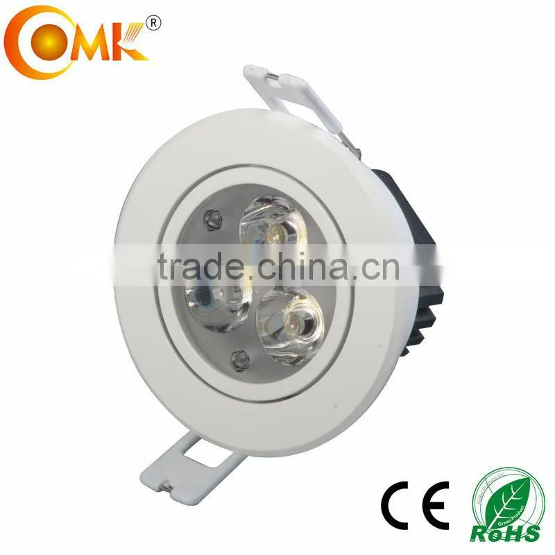 recessed adjustable Downlight Led 9W 220v AC warm white 3000k