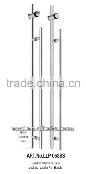 stainless steel glass pull handle with lock