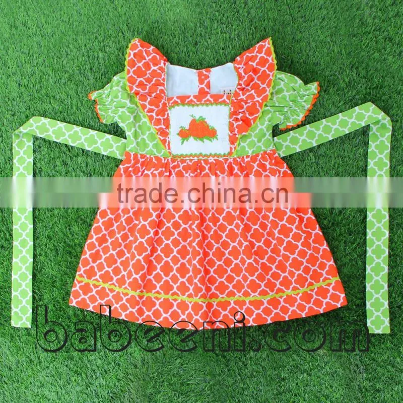 Adorable turkey hand smocked bishop dress