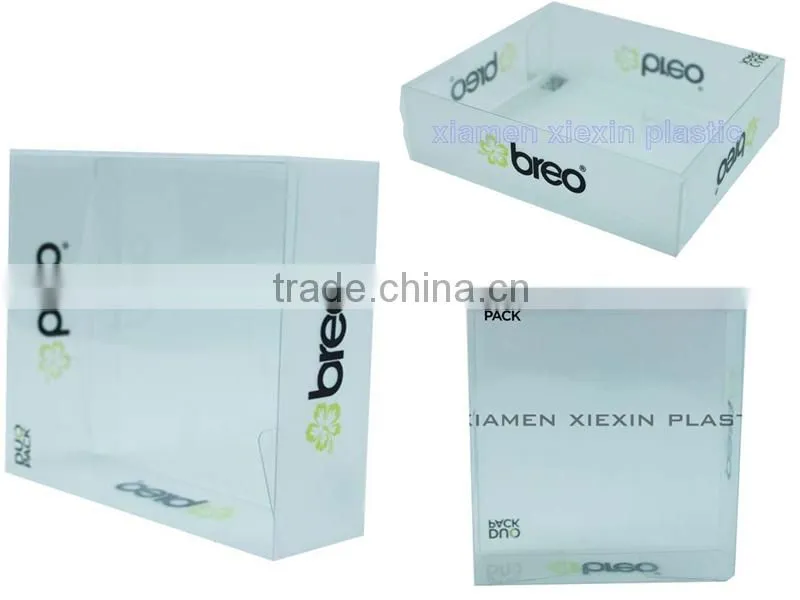 cheap clear custom logo plastic pet packaging box