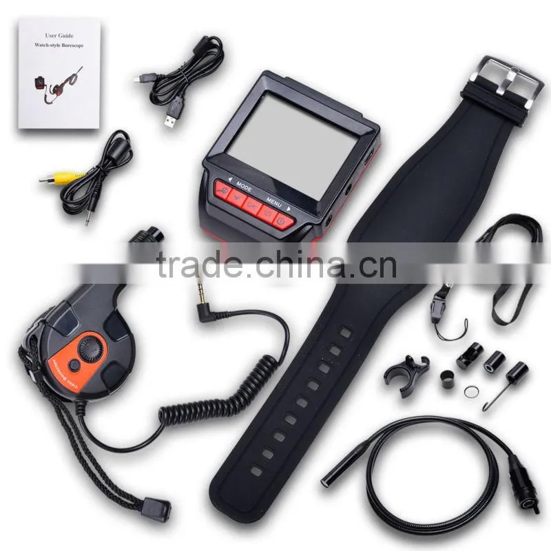 Watch Style Reelable Endoscope Borescope 8.5mm Inspection Camera 2.4" LCD Video