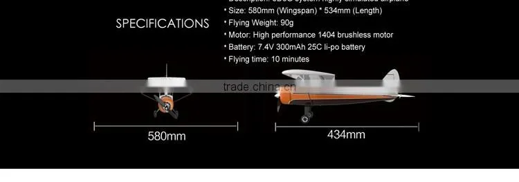 Long control distance! 2.4Ghz 4-channel rc airplane simulator, RTF radio controlled glider plane with brushless motor