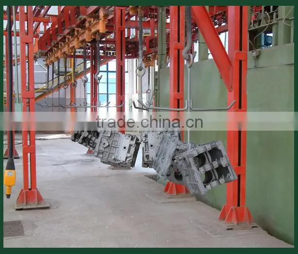 Hanger chain shot peening blasting machine